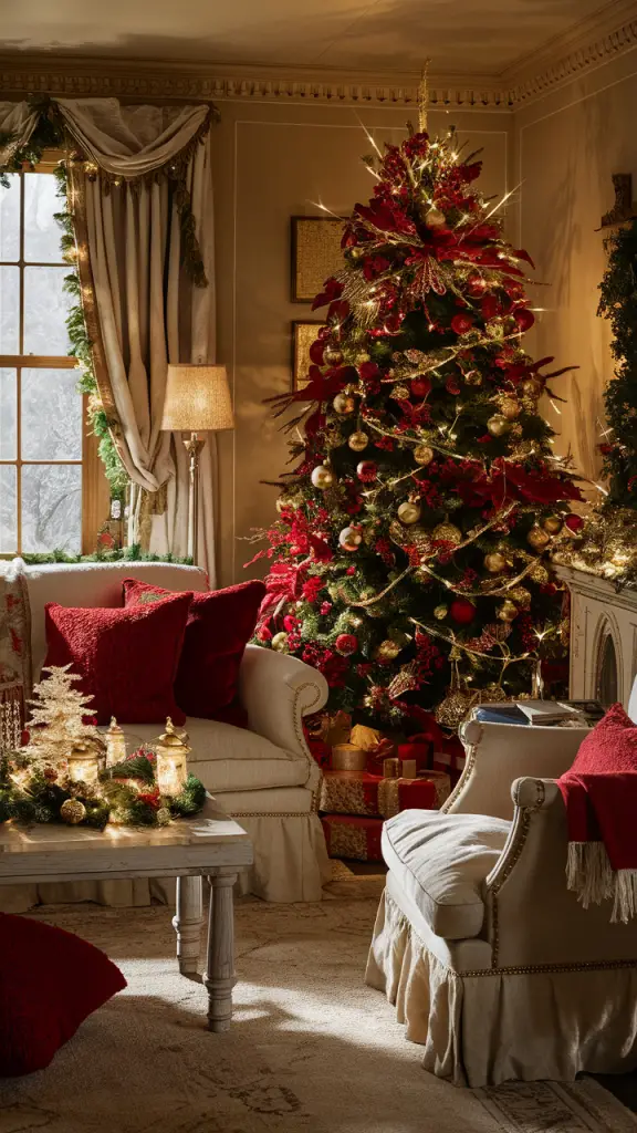 23 Inspiring Red Christmas Living Room Ideas for a Festive and Stylish Holiday