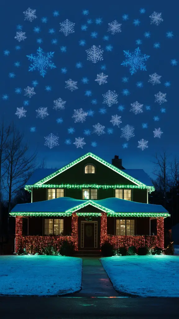 21 Festive Ideas for Decorating Your House with Green and Red Christmas Lights