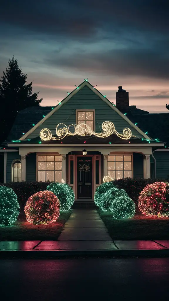 21 Festive Ideas for Decorating Your House with Green and Red Christmas Lights