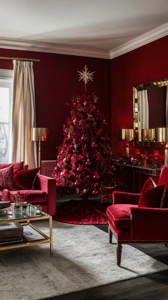 23 Inspiring Red Christmas Living Room Ideas for a Festive and Stylish Holiday