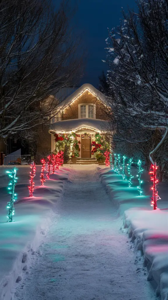 21 Festive Ideas for Decorating Your House with Green and Red Christmas Lights