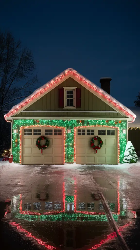 21 Festive Ideas for Decorating Your House with Green and Red Christmas Lights
