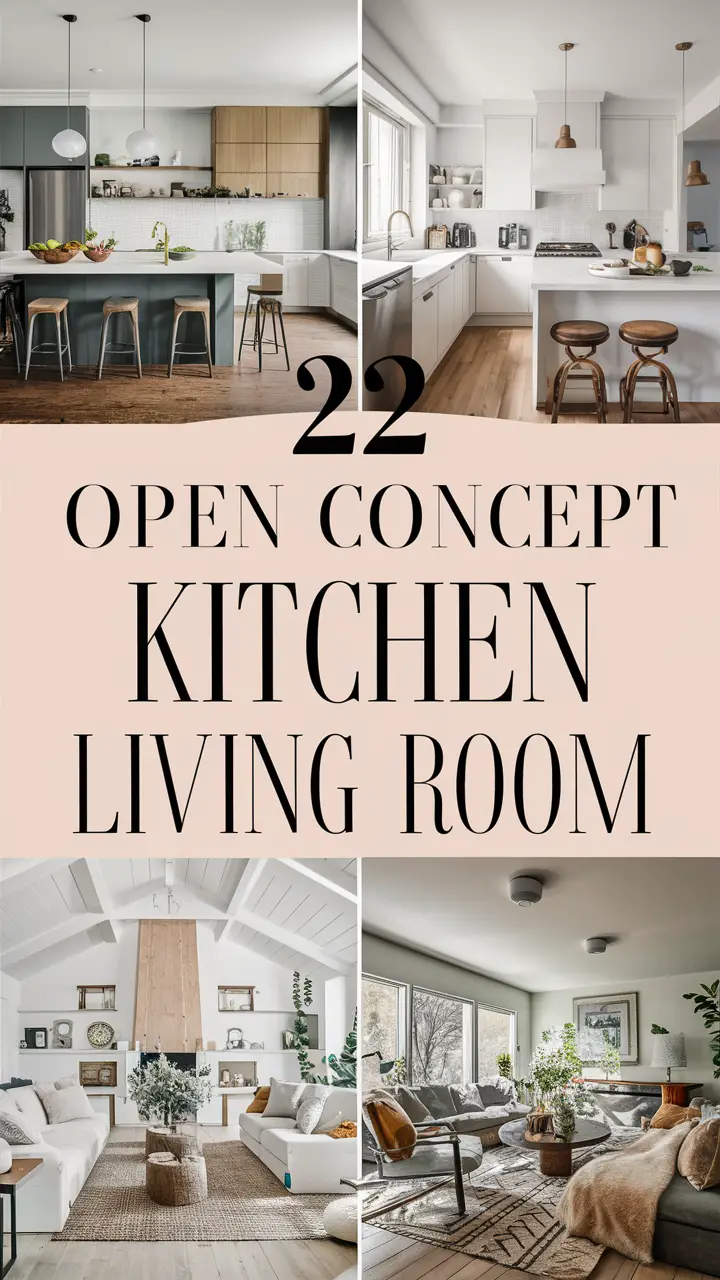 22 Inspiring Ideas for Designing an Open Concept Kitchen Living Room