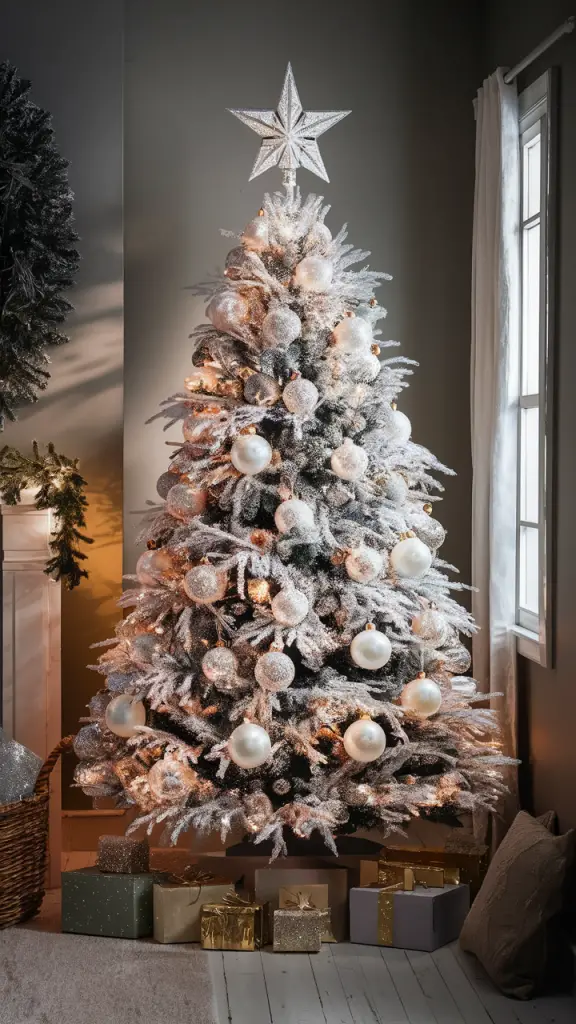 How to Style a Classic White Christmas Tree with Lights