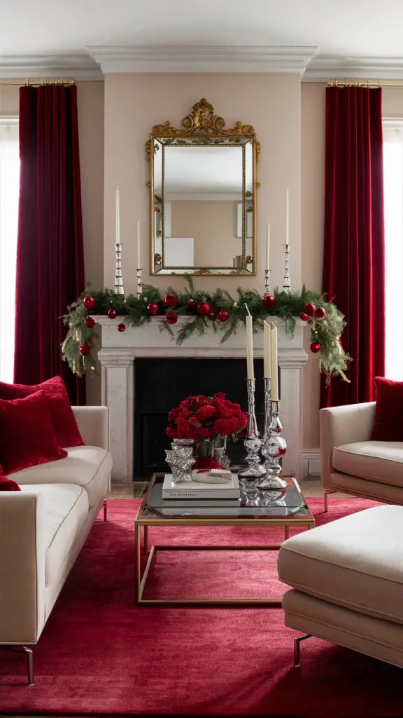 23 Inspiring Red Christmas Living Room Ideas for a Festive and Stylish Holiday
