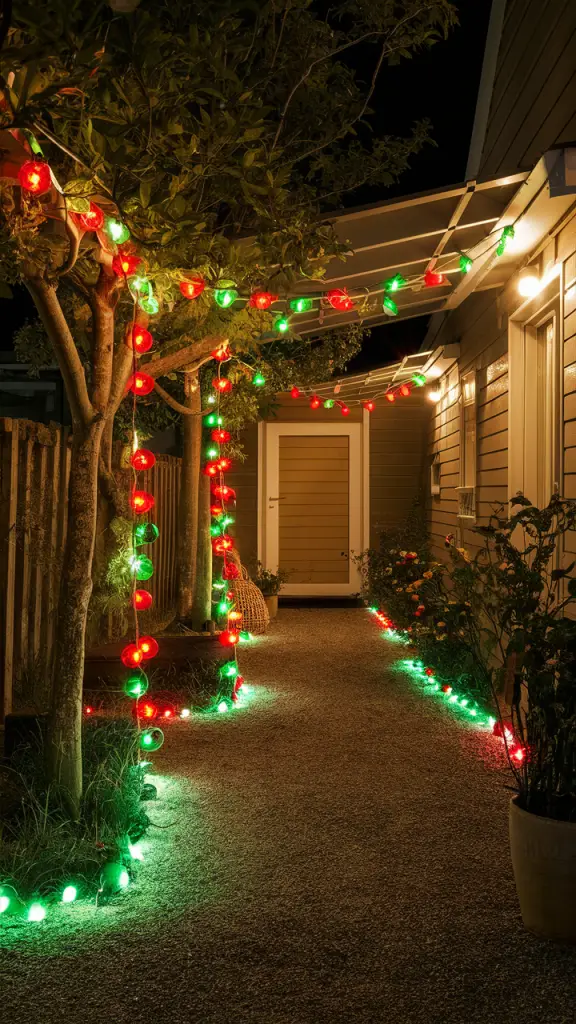 21 Festive Ideas for Decorating Your House with Green and Red Christmas Lights
