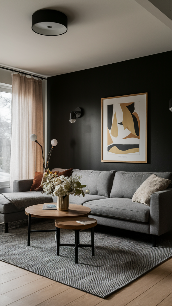 20 Inspiring Black Accent Wall Ideas to Transform Your Living Room