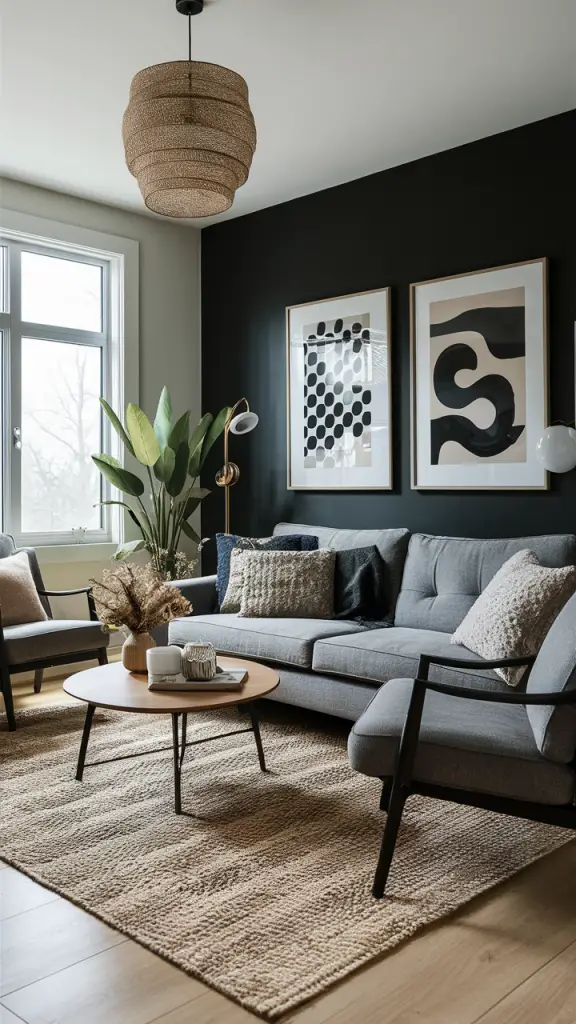 20 Inspiring Black Accent Wall Ideas to Transform Your Living Room