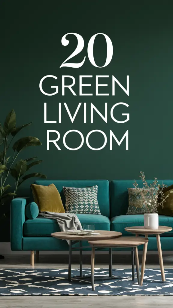Transform Your Space with These Green Living Room 22 Ideas