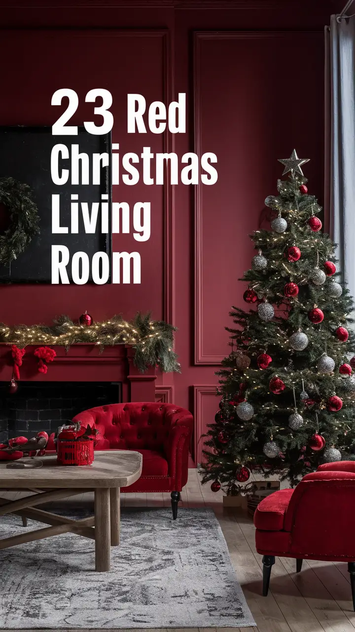 23 Inspiring Red Christmas Living Room Ideas for a Festive and Stylish Holiday