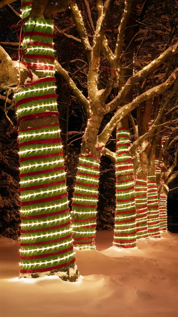 21 Festive Ideas for Decorating Your House with Green and Red Christmas Lights