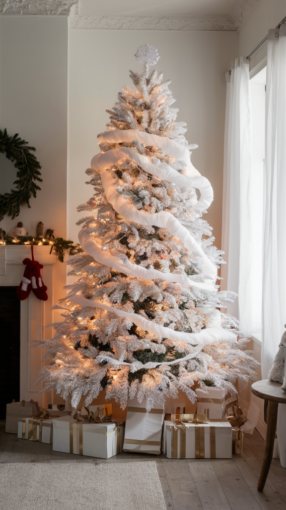 How to Style a Classic White Christmas Tree with Lights