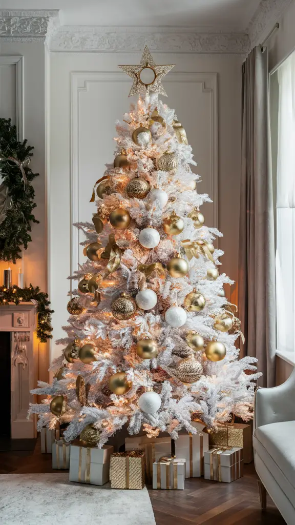 How to Style a Classic White Christmas Tree with Lights