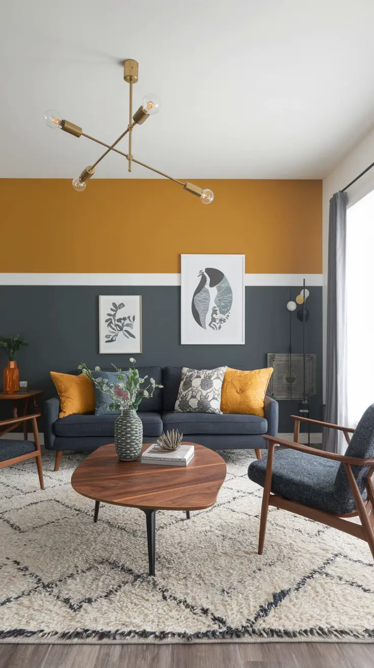 22 Unique Accent Walls In The Living Room: Bold Paint, Texture & Creative Design Ideas