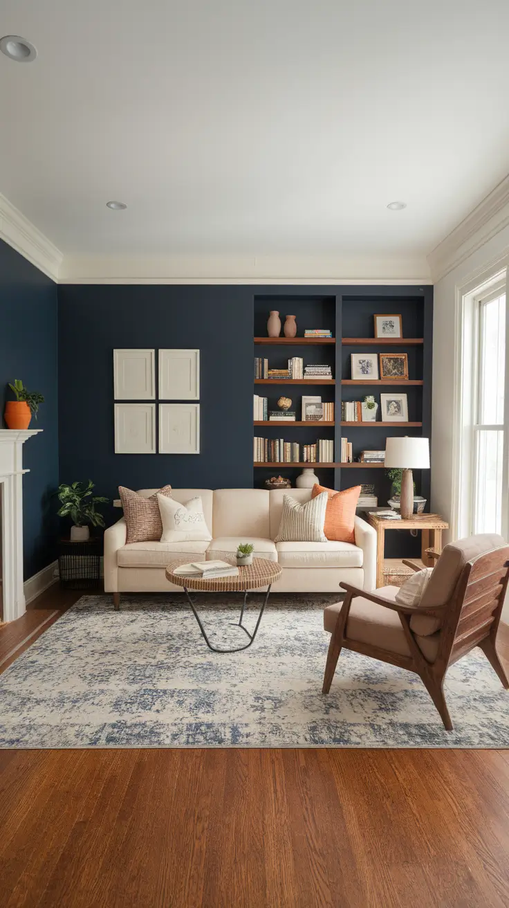 22 Unique Accent Walls In The Living Room: Bold Paint, Texture & Creative Design Ideas