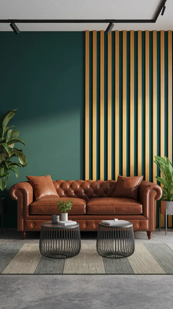 22 Unique Accent Walls In The Living Room: Bold Paint, Texture & Creative Design Ideas