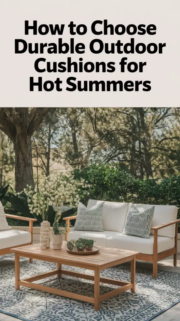 How to Choose Durable Outdoor Cushions for Hot Summers in 2025