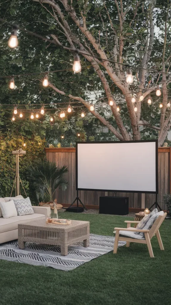 How to Set Up an Outdoor Movie Area in Your Backyard in 2025