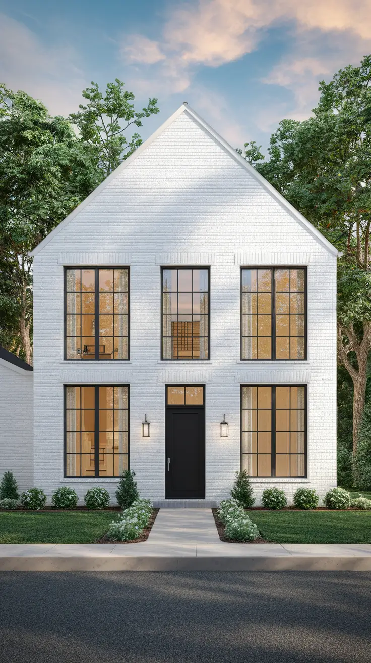 21 White Exterior House Ideas That Elevate Curb Appeal With Style and Contrast