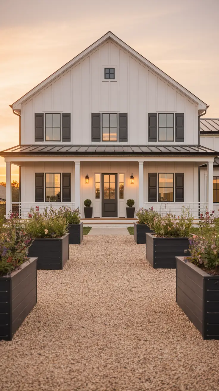 21 White Exterior House Ideas That Elevate Curb Appeal With Style and Contrast