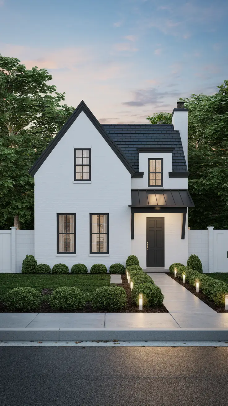 21 White Exterior House Ideas That Elevate Curb Appeal With Style and Contrast