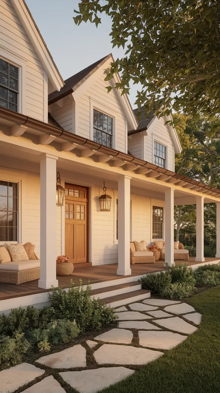 21 White Exterior House Ideas That Elevate Curb Appeal With Style and Contrast