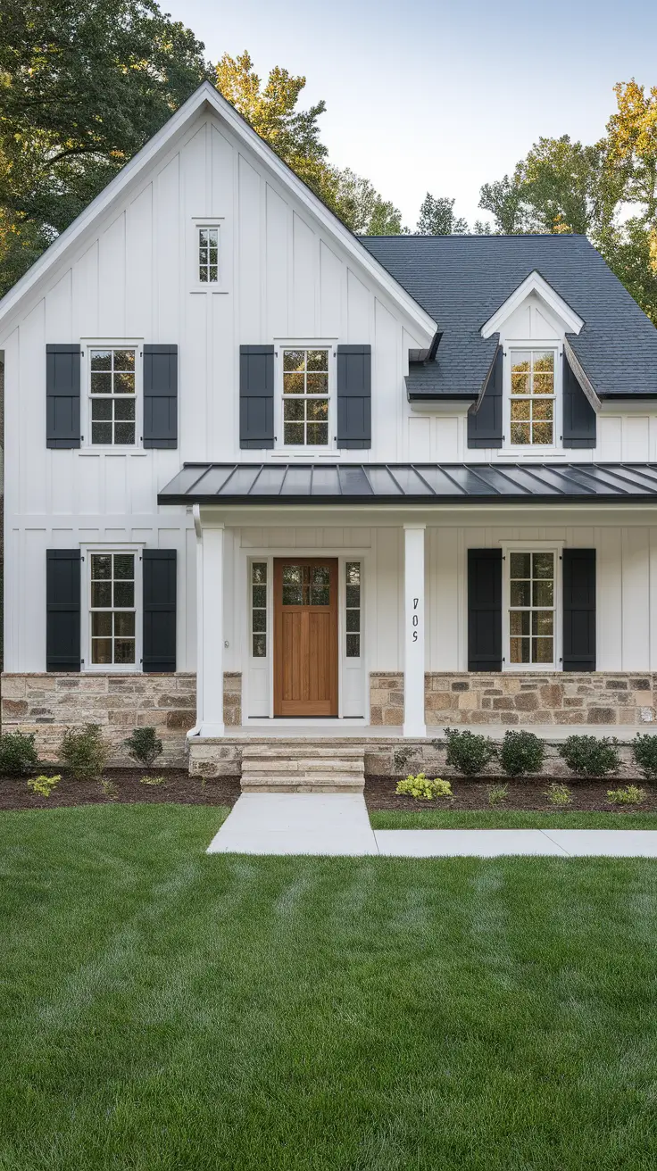 21 Modern Farmhouse Exterior Ideas: A Perfect Blend of Rustic Charm and Modern Elegance