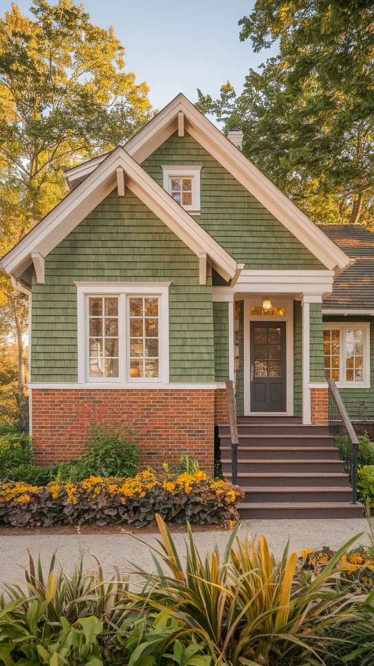 21 Best Green House Exterior Ideas for a Fresh and Elegant Look