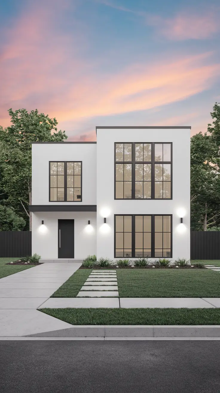 21 White Exterior House Ideas That Elevate Curb Appeal With Style and Contrast