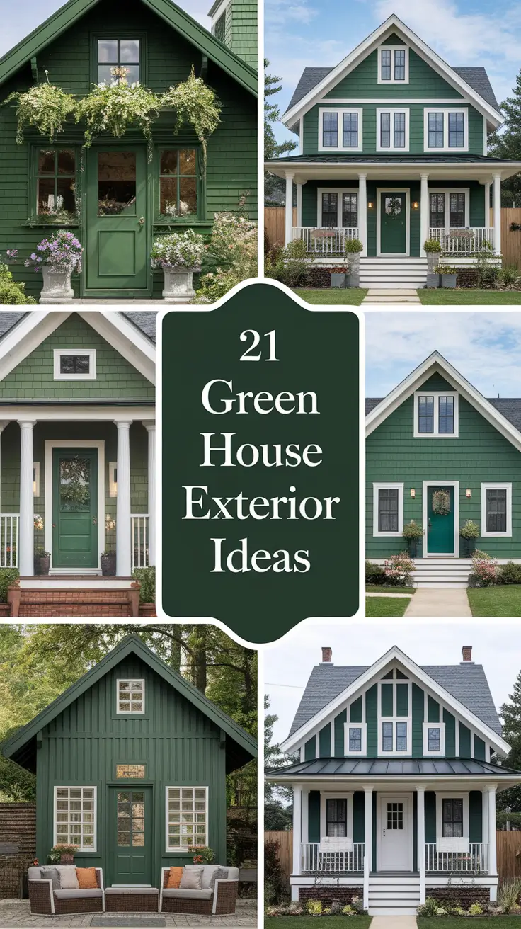 21 Best Green House Exterior Ideas for a Fresh and Elegant Look