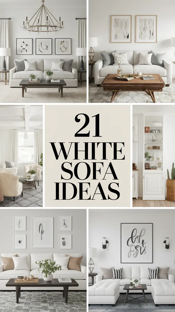 21 White Sofa Ideas: Stylish Living Room Designs & Decor Tips
