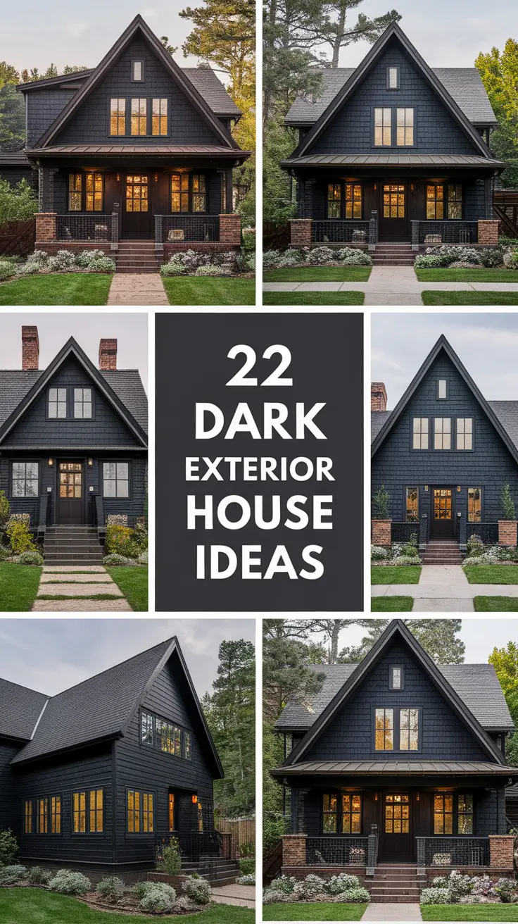 22 Dark Exterior House Ideas: Stylish and Timeless Design Trends