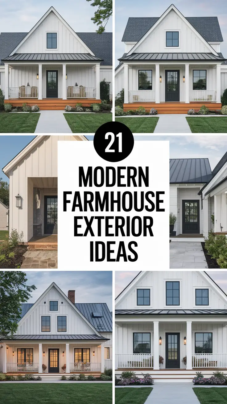 21 Modern Farmhouse Exterior Ideas: A Perfect Blend of Rustic Charm and Modern Elegance