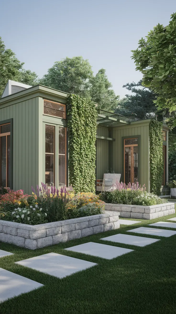 21 Best Green House Exterior Ideas for a Fresh and Elegant Look