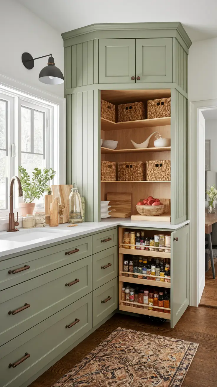 21 Corner Kitchen Pantry Ideas That Transform Small Spaces Into Stylish Storage
