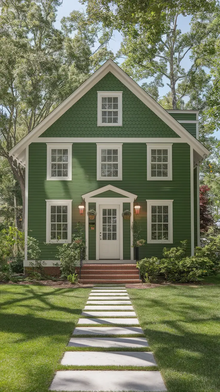 21 Best Green House Exterior Ideas for a Fresh and Elegant Look