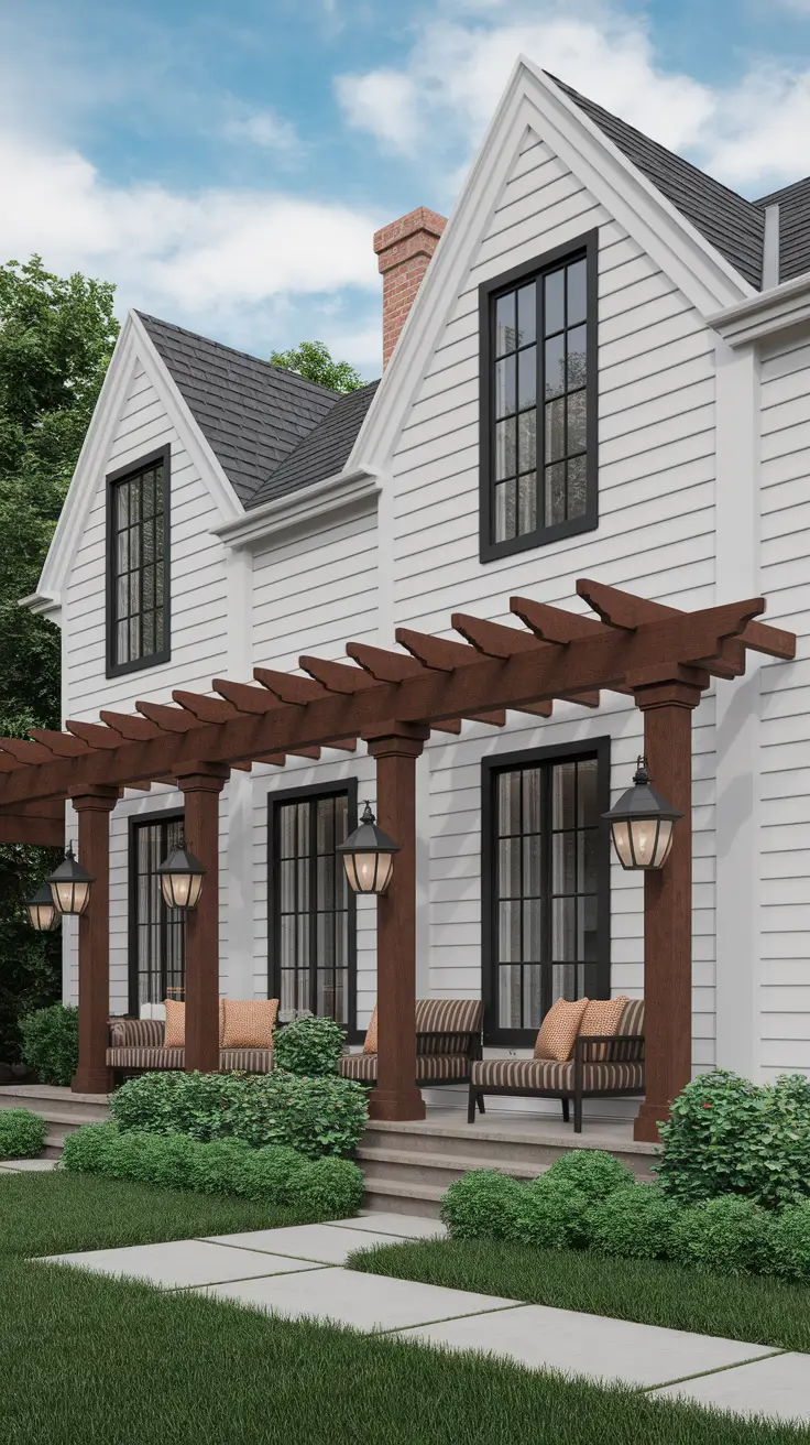 21 White Exterior House Ideas That Elevate Curb Appeal With Style and Contrast