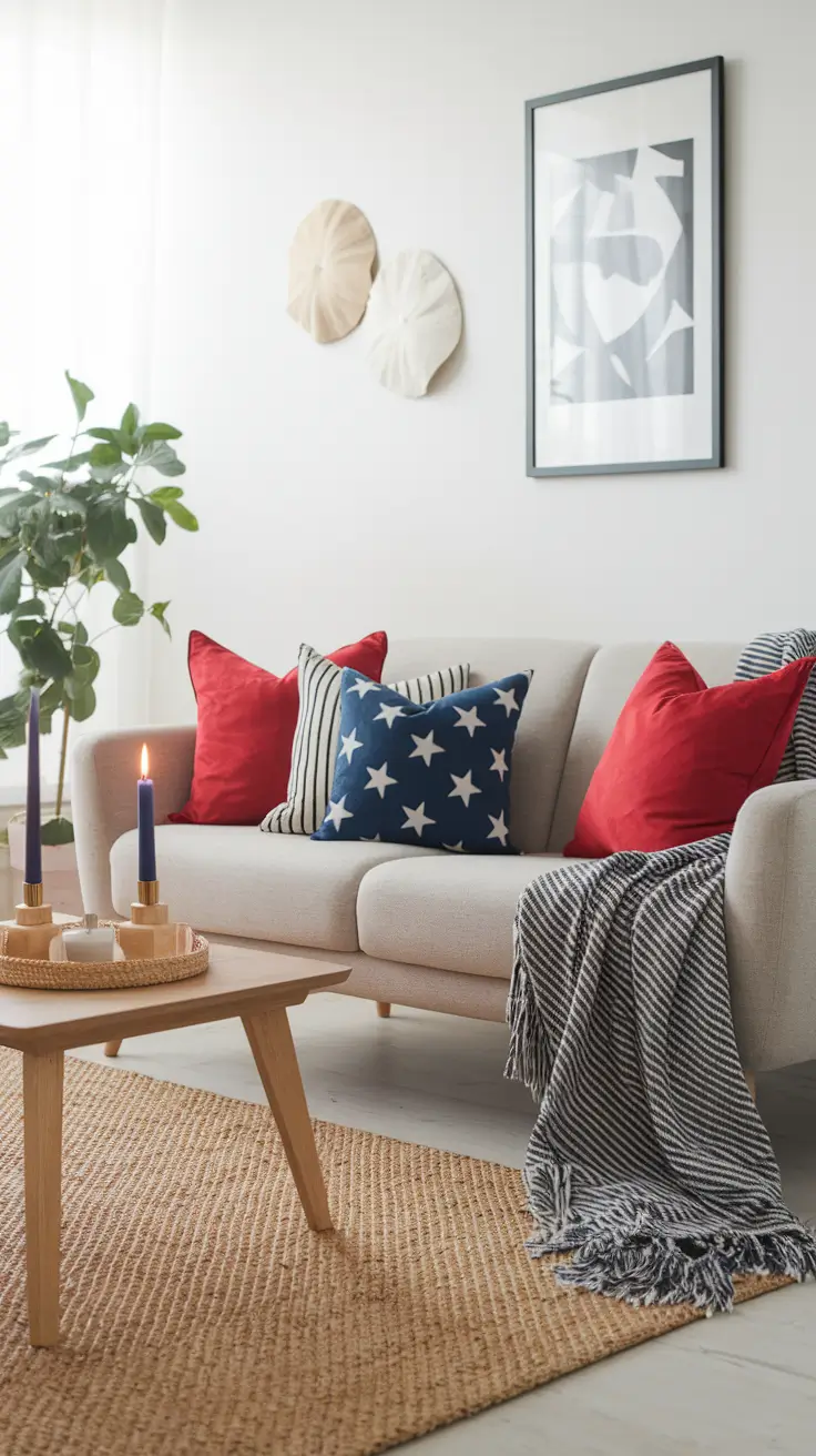 22 4th of July Blankets and Pillows for the Sofa: Cozy Ideas for a Festive Living Room