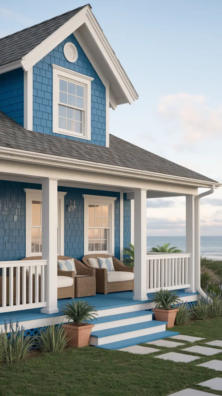 22 Stunning Blue Exterior House Ideas for 2025: Sophisticated Color Combinations & Design Inspiration