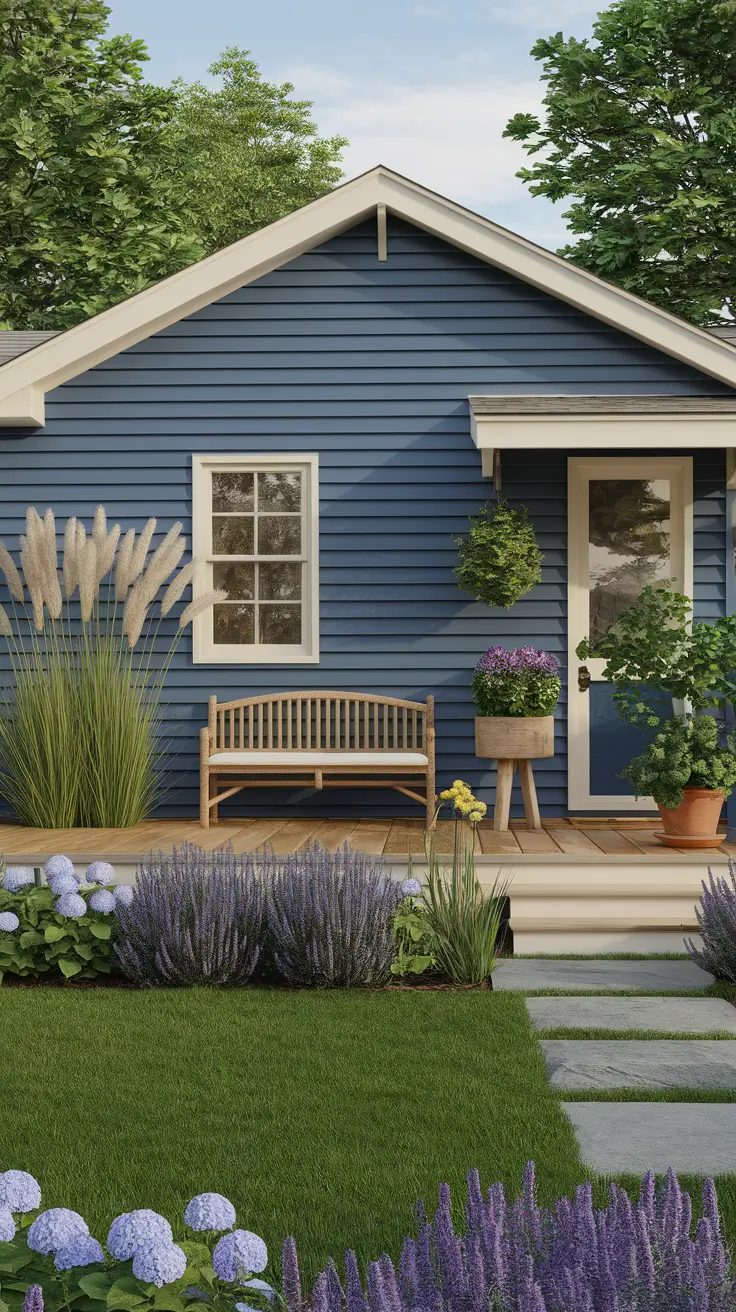 22 Stunning Blue Exterior House Ideas for 2025: Sophisticated Color Combinations & Design Inspiration