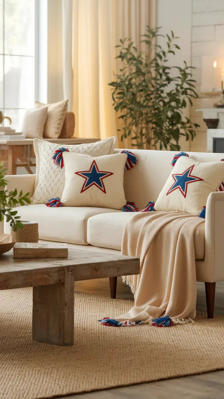 22 4th of July Blankets and Pillows for the Sofa: Cozy Ideas for a Festive Living Room
