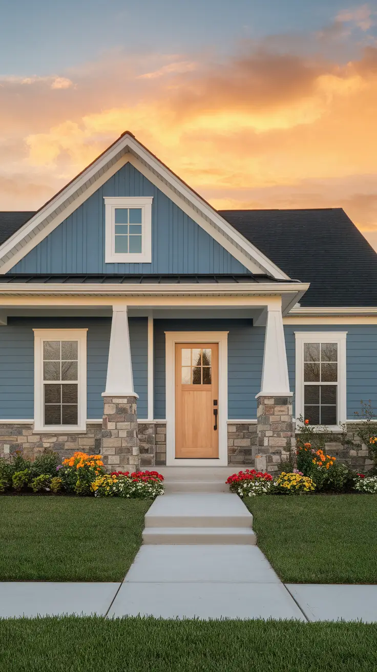 22 Stunning Blue Exterior House Ideas for 2025: Sophisticated Color Combinations & Design Inspiration