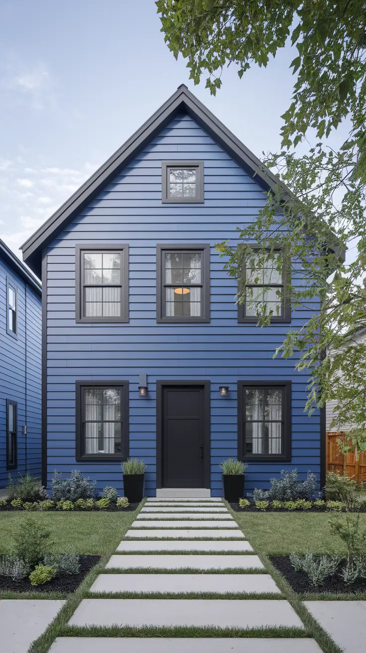 22 Stunning Blue Exterior House Ideas for 2025: Sophisticated Color Combinations & Design Inspiration