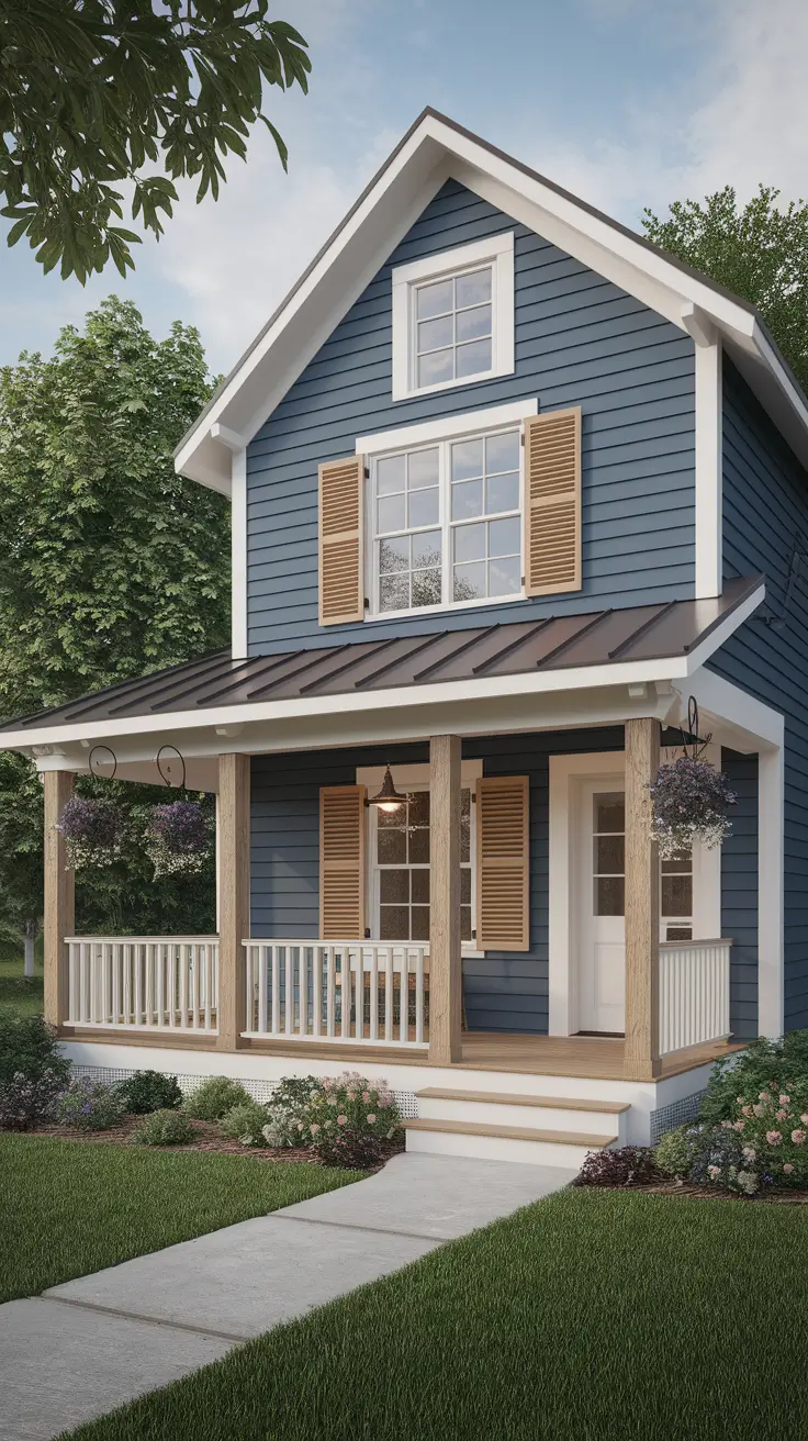 22 Stunning Blue Exterior House Ideas for 2025: Sophisticated Color Combinations & Design Inspiration