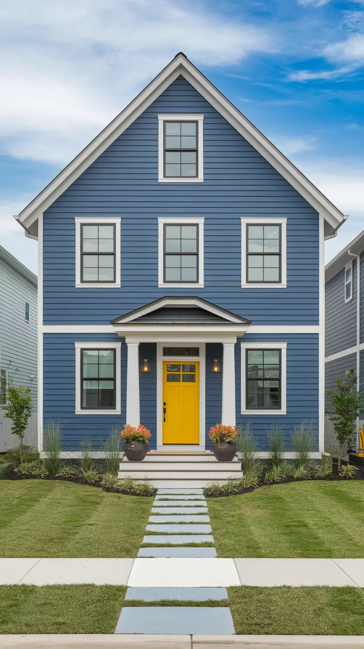 22 Stunning Blue Exterior House Ideas for 2025: Sophisticated Color Combinations & Design Inspiration