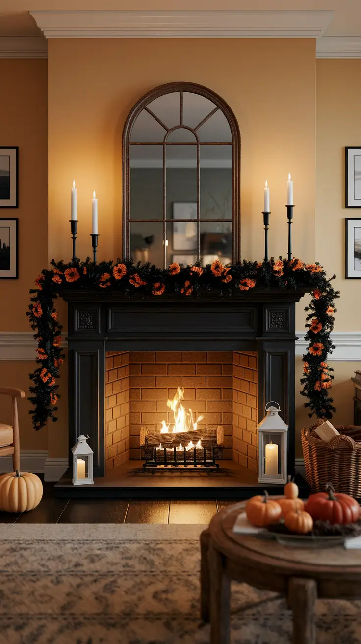 21 Halloween Mantle Ideas for 2025: Classy and Spooky Fireplace Inspiration
