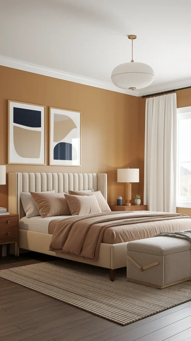 22 Warm Bedroom Ideas 2025: Cozy and Romantic Designs with Earth Tones