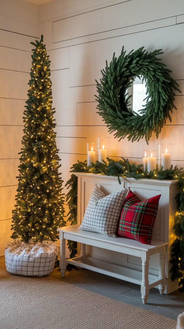 22 Christmas Entryway Ideas 2025: Front Porch, Foyer & Modern Table Decor