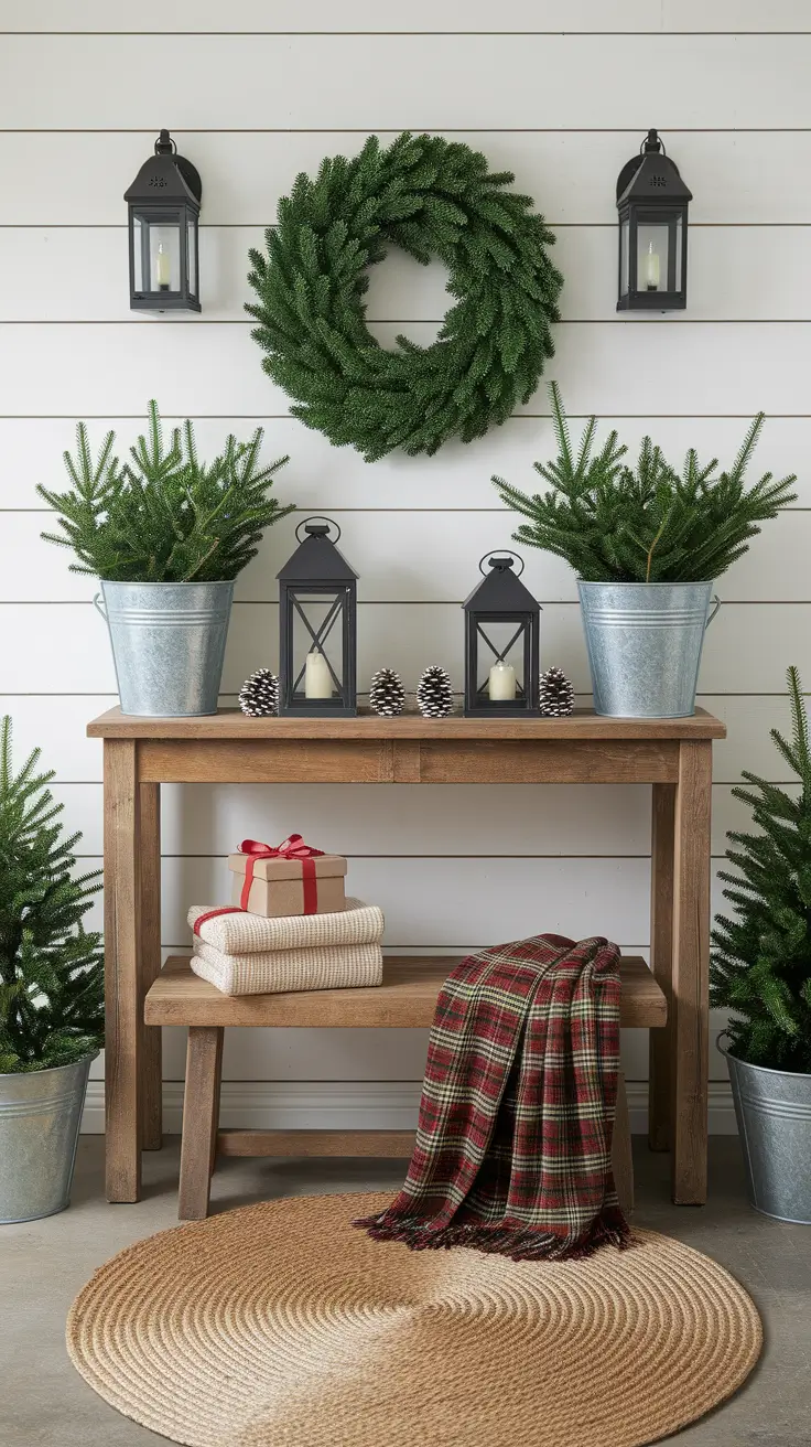 22 Christmas Entryway Ideas 2025: Front Porch, Foyer & Modern Table Decor