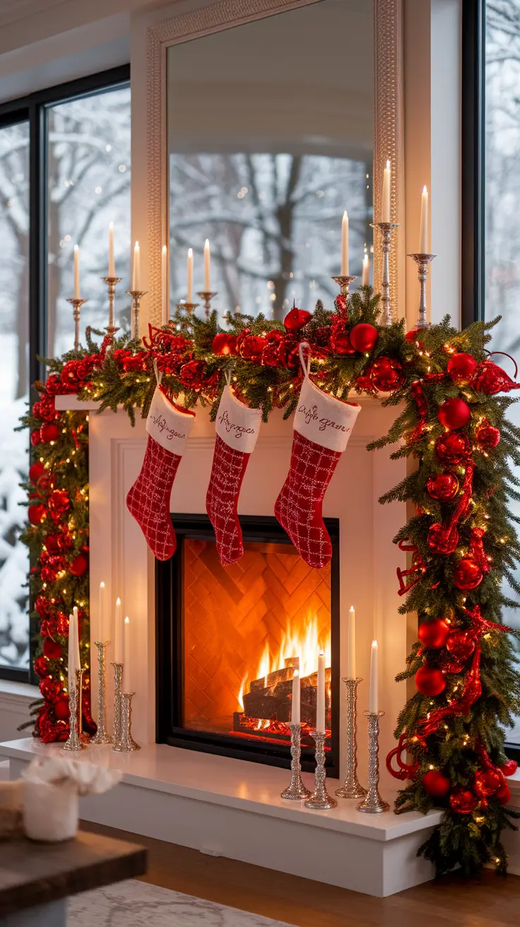 22 Christmas Fireplace Decor Ideas 2025: Cozy and Modern Holiday Inspiration